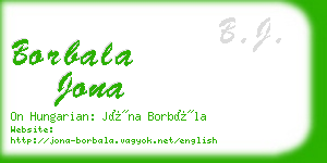 borbala jona business card